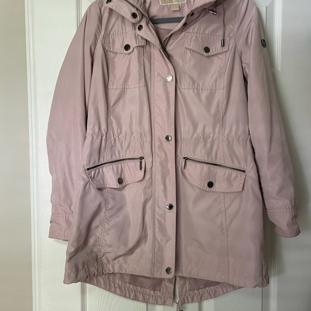 Michael Kors convertible millennial pink rain jacket windbreaker